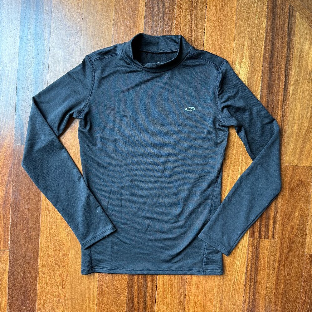 C9 by Champion Boys Sz 14-16 Black Fitted Mock Neck Long Sleeve Shirt
